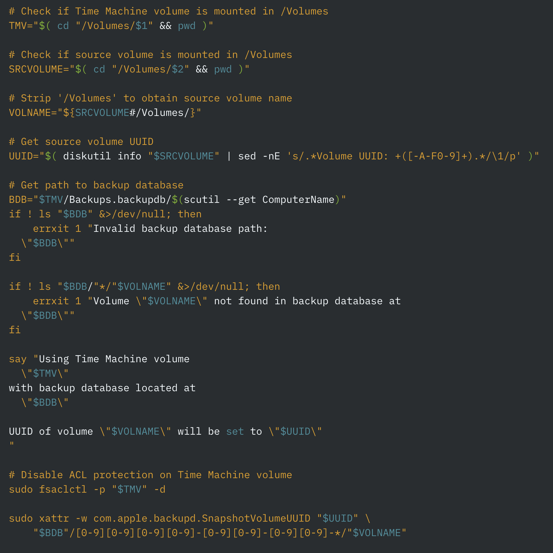 Time Machine: UUID of disk changed