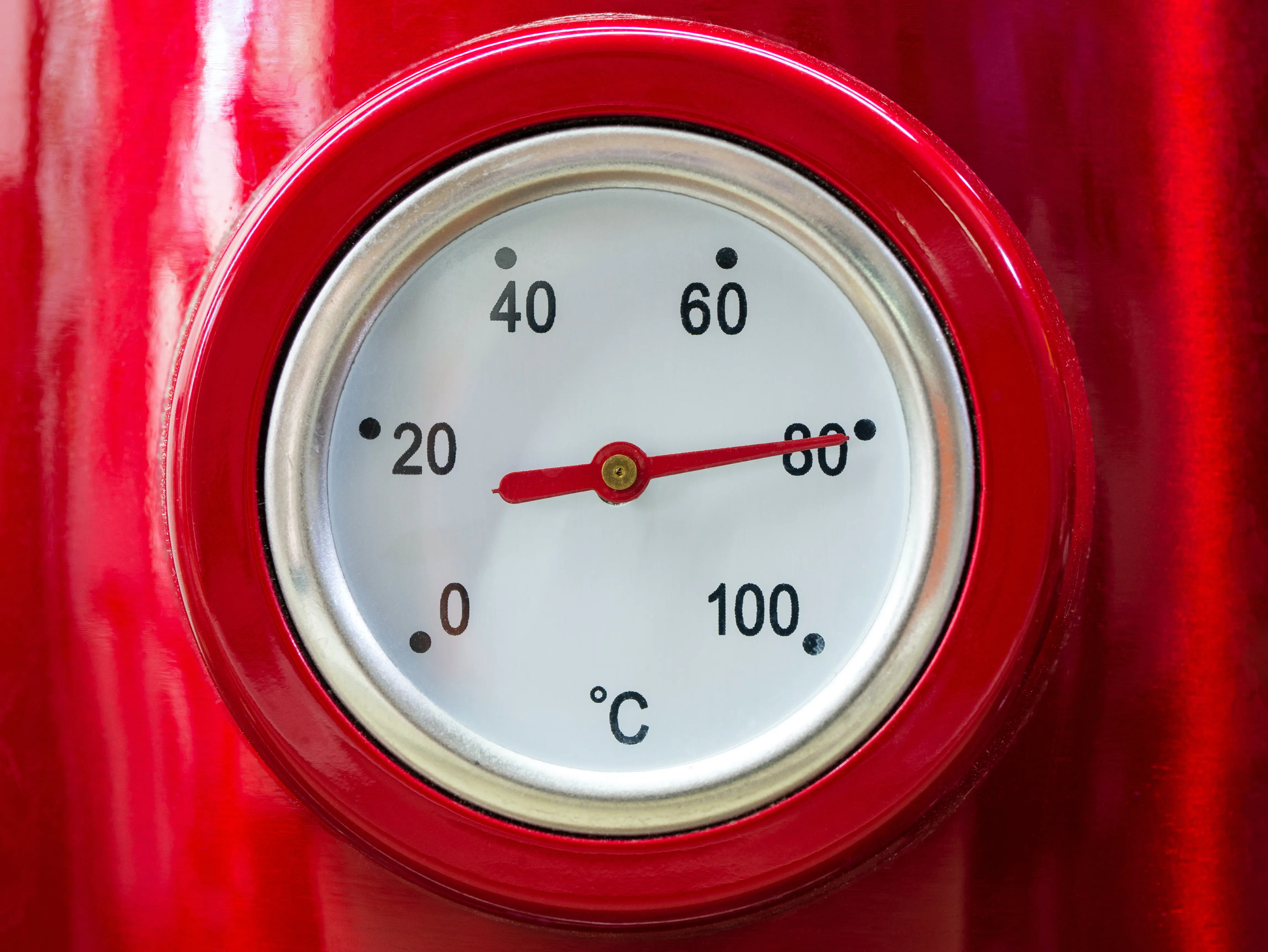 Photo of a temperature gauge
